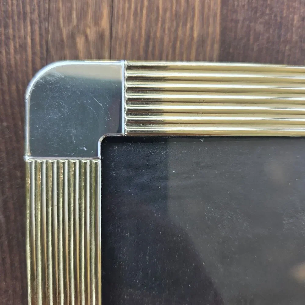 Vintage Silver & Gold Tone 3x5 Picture Frame Desk or Wall Display